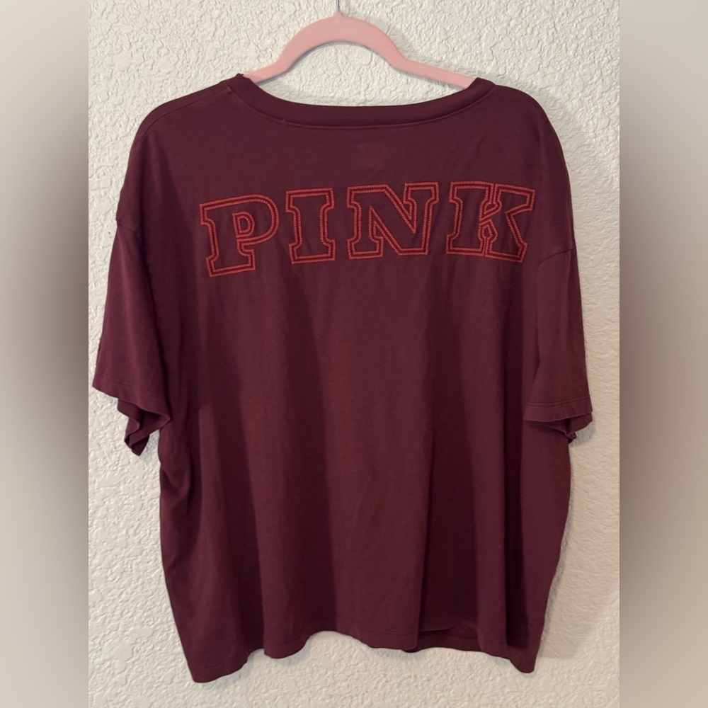 Victoria's Secret PINK Campus Cotton oversized short sleeve t-shirt XXL - NWT